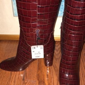 Zara Shoes - Zara Crocodile Print leather boots Zara Shoes - Zara Crocodile Print leather boots
